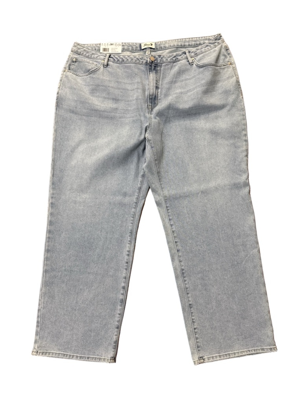 Light Wash loose Straight Leg Jeans light blue